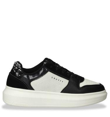 Cruyff - Tennis court black white Leerlook Dames