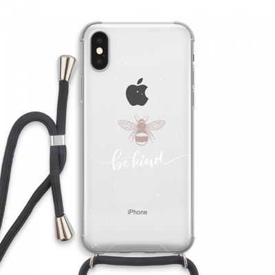Be(e) kind: iPhone XS Max Transparant Hoesje met koord