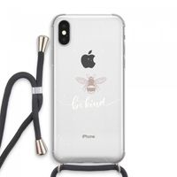 Be(e) kind: iPhone XS Max Transparant Hoesje met koord