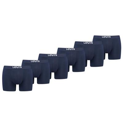 Levi's Boxershorts Heren 6-pack Solid Organic Cotton Navy-M