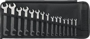 Stahlwille Set dubbele steeksleutels | 15-delig SW3,2-14 mm | chroom-legering-staal | 1 stuk - 96400651 96400651