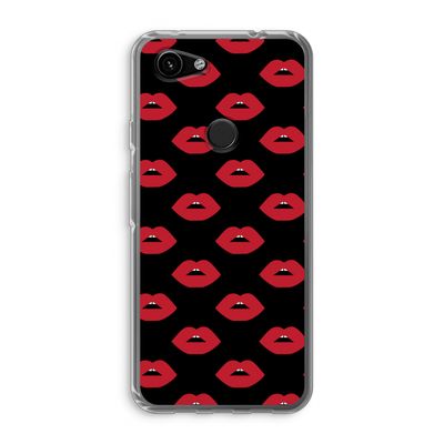 Lips: Google Pixel 3a Transparant Hoesje