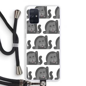 Cats: Samsung Galaxy A71 Transparant Hoesje met koord