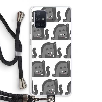 Cats: Samsung Galaxy A71 Transparant Hoesje met koord