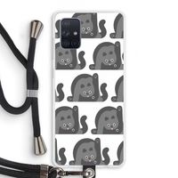 Cats: Samsung Galaxy A71 Transparant Hoesje met koord