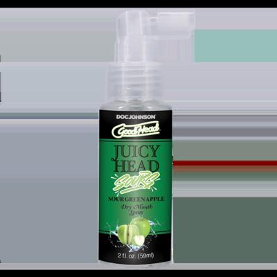 Doc Johnson Juicy Head - Dry Mouth Spray - Sour Green Apple - 2 fl oz / 60 ml