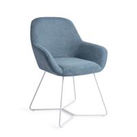 Jesper Home Eetkamerstoel 'Kushi' Beehive White, kleur Ocean Eyes