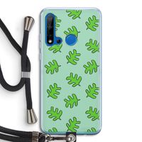 Groene blaadjes: Huawei P20 Lite (2019) Transparant Hoesje met koord