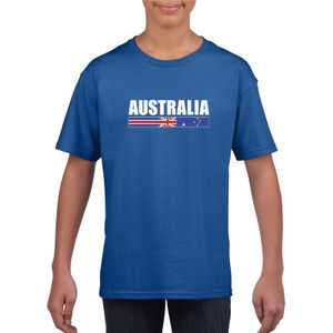 Australische supporter t-shirt blauw voor kinderen XL (158-164)  -