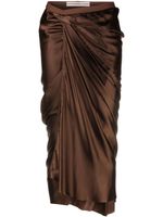 Rick Owens Satijnen rok - Bruin - thumbnail