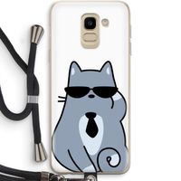 Cool cat: Samsung Galaxy J6 (2018) Transparant Hoesje met koord