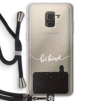 Be(e) kind: Samsung Galaxy A8 (2018) Transparant Hoesje met koord