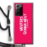 Neuters (roze): Samsung Galaxy Note 20 Ultra / Note 20 Ultra 5G Transparant Hoesje met koord