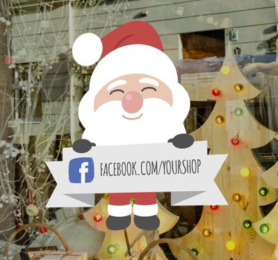 Raamsticker winkel kerst Facebook