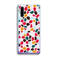 Colored Giraffe: Huawei P30 Transparant Hoesje