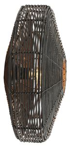 Light & Living Wandlamp 'Mataka' 51cm, rotan donker bruin, kleur Donkerbruin
