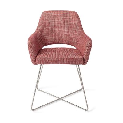 Jesper Home Yanai eetkamerstoel Berry Bars cross steel