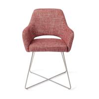 Jesper Home Yanai eetkamerstoel Berry Bars cross steel