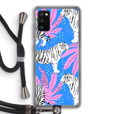 Tijger: Samsung Galaxy A41 Transparant Hoesje met koord
