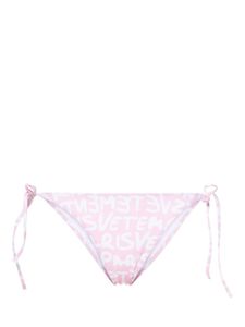 VETEMENTS bas de bikini à logo imprimé - Rose