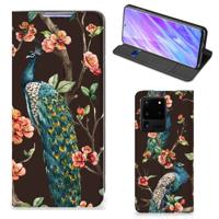 Samsung Galaxy S20 Ultra | Hoesje maken | Pauw met Bloemen