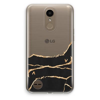 Gouden marmer: LG K10 (2017) Transparant Hoesje