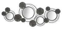 IJZEREN PANEEL MET SPIEGELS DONKER ROND CM 117X5,5X49