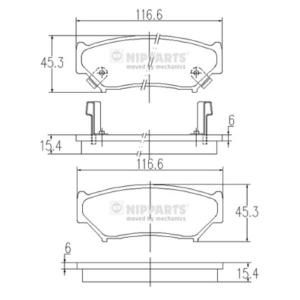 Nipparts Remblokset J3608009