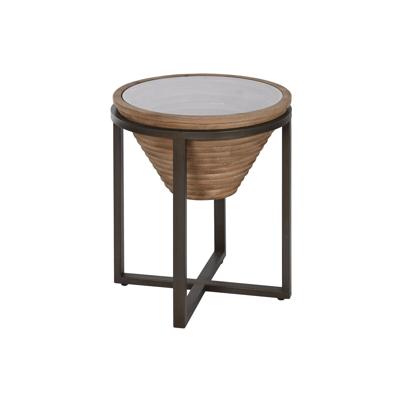 Bijzettafel Home ESPRIT Zwart Natuurlijk Kristal Spar 46 x 46 x 55,5 cm