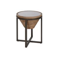 Bijzettafel Home ESPRIT Zwart Natuurlijk Kristal Spar 46 x 46 x 55,5 cm