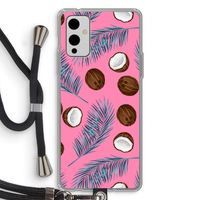 Kokosnoot roze: OnePlus 9 Transparant Hoesje met koord Kokosnoot roze: OnePlus 9 Transparant Hoesje met koord