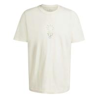 Heren-T-Shirt met Korte Mouwen Adidas Molded Linear Wit Natuurlijk Maat XL