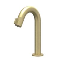 IVY Tribe Fonteinkraan Gebogen - Opbouw - Laag - Geborsteld Mat Goud PVD