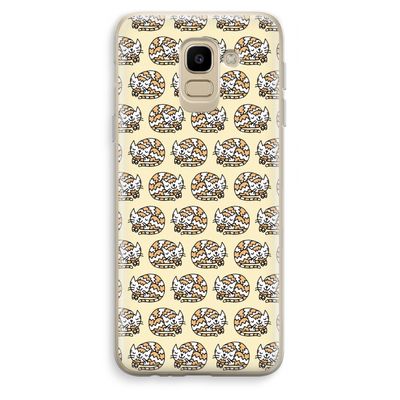 Slapende poes: Samsung Galaxy J6 (2018) Transparant Hoesje