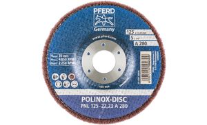 PFERD 44692263 Polinox vliesslijpschijf PNL Ø 125 mm asgat-Ø 22,23 mm A 280 voor fijnslijpen & finish 125 mm 5 stuk(s)