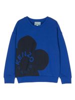 Kenzo Kids sweat en coton à logo imprimé - Bleu