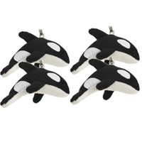 8x Pluche sleutelhangers orka walvis 6 cm   -