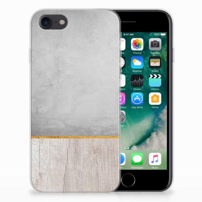 iPhone SE 2022 | SE 2020 | 8 | 7 | Bumper Hoesje | Wood Concrete