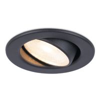 Malta LED inbouwspot badkamer zwart IP44 5W 2700K warm wit dimbaar 5 jaar garantie