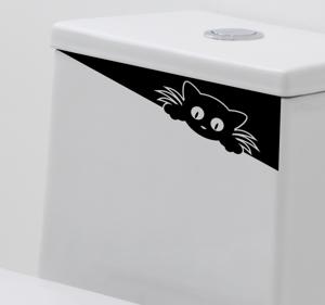 Grappige tekening voor wc-sticker