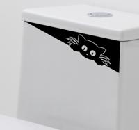 Grappige tekening voor wc-sticker Grappige tekening voor wc-sticker