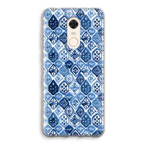 Blauw motief: Xiaomi Redmi 5 Transparant Hoesje