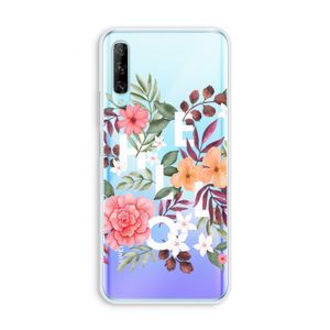 Hello in flowers: Huawei P Smart Pro Transparant Hoesje