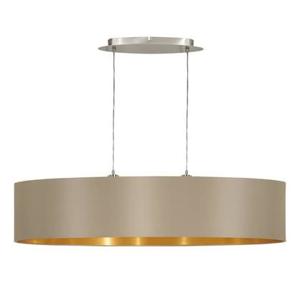 EGLO Maserlo - Hanglamp - 2 Lichts - 100cm - Grijs|Taupe|Goud