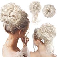 rommelig knotje haarstuk 2 stijlen klassiek warrig opsteekkapsel elastisch haarknotje scrunchies nep haarknotje donut paardenstaart extensions rommelig haar knotje accessoires voor dames - Lightinthebox