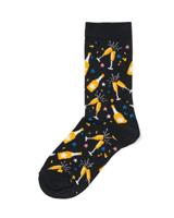 HEMA Sokken voor volwassenen &apos;cheers&apos; zwart (zwart)