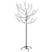 The Living Store kunstkerstboom led 150 cm - kersenbloesem flexibel - zwart - koudwit licht - IP44 - thumbnail