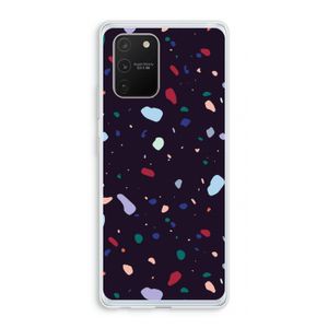 Dark Rounded Terrazzo: Samsung Galaxy S10 Lite Transparant Hoesje