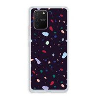 Dark Rounded Terrazzo: Samsung Galaxy S10 Lite Transparant Hoesje