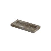 INK Pitch Wastafel keramische slab centraal met drain en front en side skirts 1 kraangat 100x45x9 Island glossy